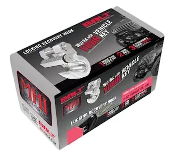 BOLT 7039055 Locking Recovery Hook Jeep Center Cut