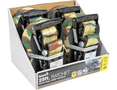 Buyers Products Company 5483010CC 25 Ft. Commercial Grade Ratchet Tie Down – Camo, Full Cut Case