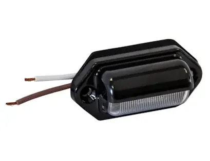 Buyers Products Company 5622130 2 Inch Black License/Utility Light With 2 Leds And Blunt Cut Leads – Bulk