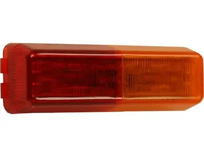 Buyers Products Company 5623712 3.75 Inch Amber/Red Rectangular Marker/Clearance Light With 2 Led