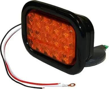 Buyers Products Company 5625215 5.375 Inch Amber Rectangular Turn Signal Light Kit With 15 Leds