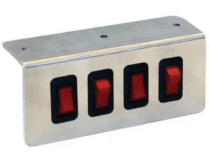 Buyers Products Company 6391004 Quad Pre-Wired Switch Panel With Aluminum Bracket
