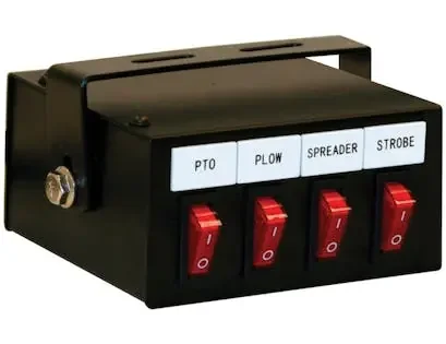 Buyers Products Company 6391104 4 Function Backlit Pre-Wired Switch Box Fused With Relay And Circuit Breaker