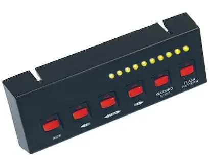 Buyers Products Company 6391207 Black Pre-Wired 6-Switch Panel 4-On/Off 2-Momentary