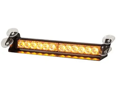 Buyers Products Company 8891024 Amber Dashboard Light Bar With 12 Led – 14 X 3.75 X 2.5 Inch