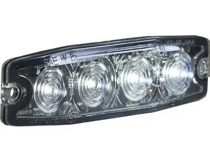 Buyers Products Company 8892241 Ultra Thin 4.5 Inch Clear Led Strobe Light