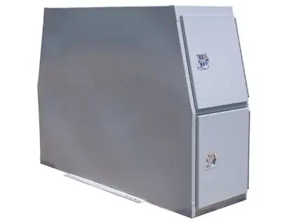Buyers Products Company BP855924P 59X24X85 Inch Flat Floor Primed Steel Backpack Truck Box