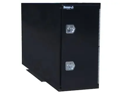 Buyers Products Company BP964824B Black Steel Straight Side Backpack Truck Box – T-Handle Latch