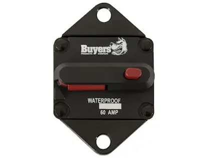 Buyers Products Company CB62PB 60 Amp Push-To-Trip Circuit Breaker