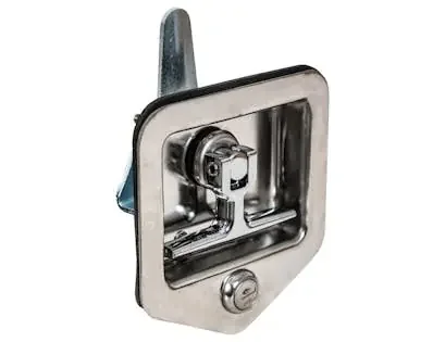 Buyers Products Company L8855 Stainless Single Point T-Handle Latch With Blind Studs/Gasket/Cylinder With Keys