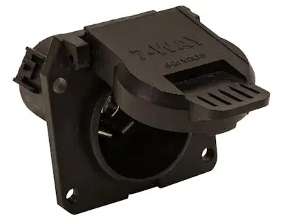 Buyers Products Company TC1770B 7-Way Black Plastic Flat Pin Truck Receptable