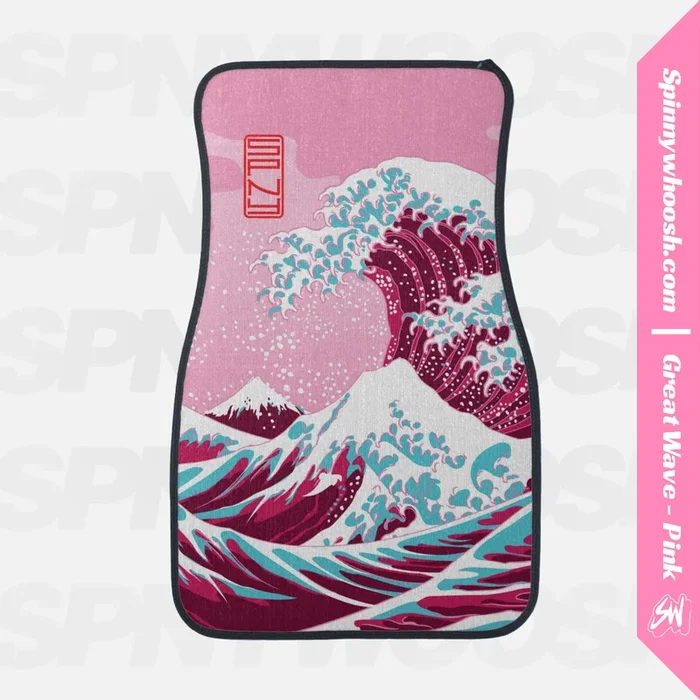 Car Floor Mat – Pink Wave