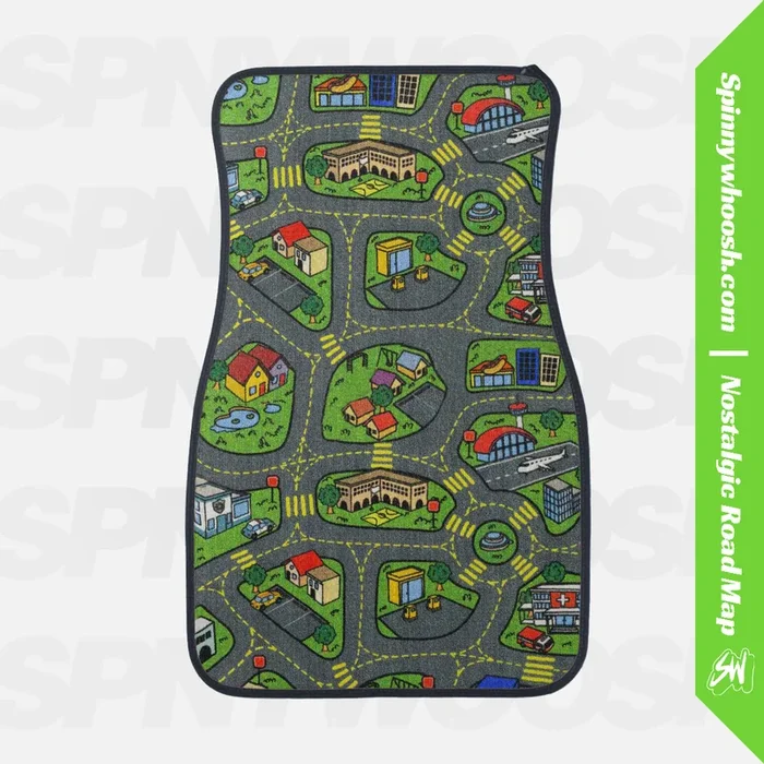 Car Floor Mat -Nostalgic Road Map