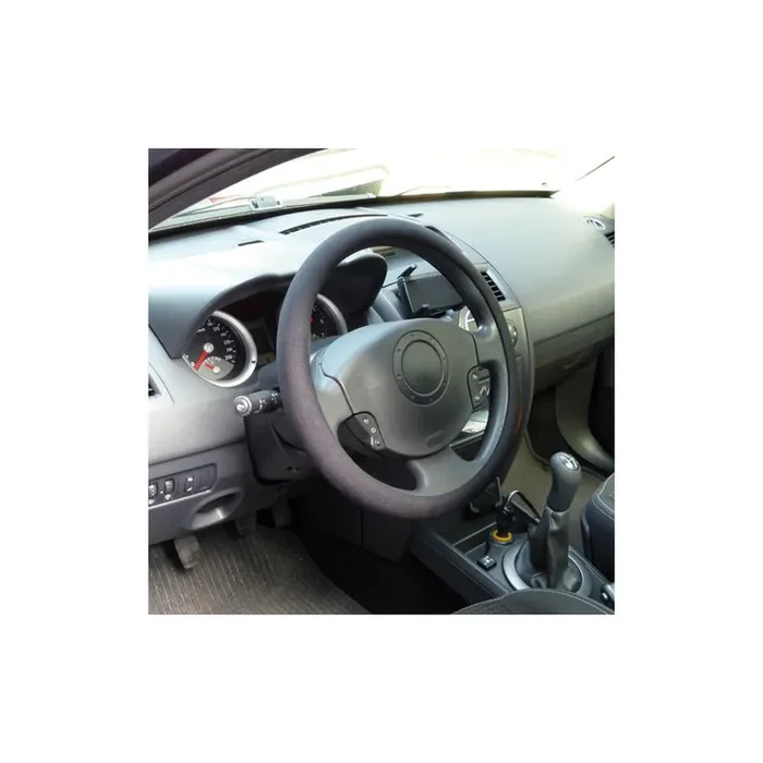 CARPOINT 2561502 Steering wheel cover Black, Ø 38cm, Polyester