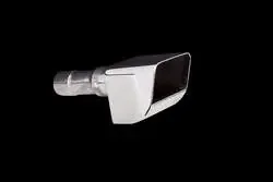 Carriage Works 5009 Stainless Steel Passenger Side Rectangular Angle Cut Polished Exhaust Tip