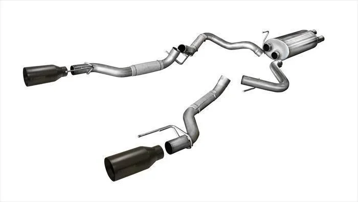 Corsa Performance 2017-2021 Ford Raptor Sport Sound Level 3.0in Cat-Back Exhaust – Black Single 5.0in Tips