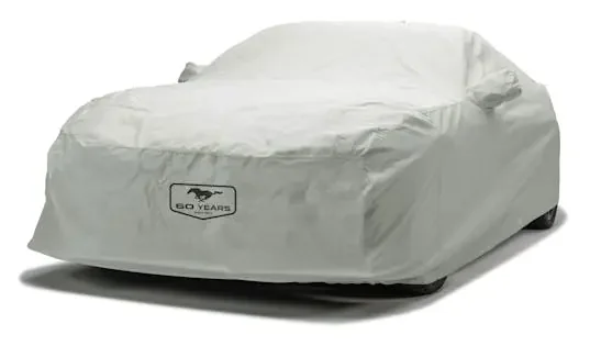 Covercraft Custom Car Covers C10906FD60MC Custom 3-Layer Moderate Climate Car Cover with Mustang 60th Anniversary logo
