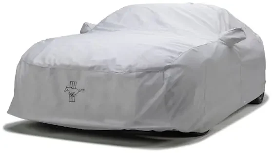 Covercraft Custom Car Covers C13072FD27AC Custom 5-Layer Softback All Climate Car Cover with Black Mustang Tri-Bar logo