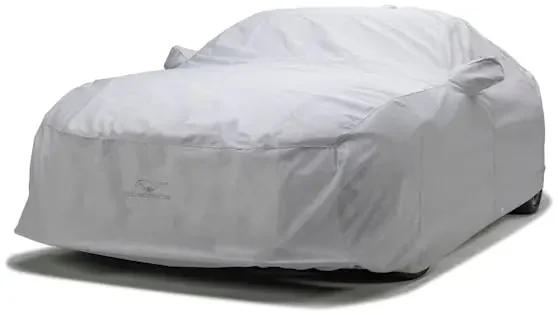 Covercraft Custom Car Covers C14533FD11AC Custom 5-Layer Softback All Climate Car Cover with Black Mustang Pony logo