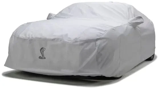 Covercraft Custom Car Covers C16096FD22AC Custom 5-Layer Softback All Climate Car Cover with Black Mustang Cobra logo