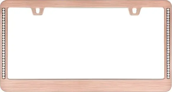 Cruiser Accessories 15000 Contemporary Series Diamondesque Neo License Plate Frame (Rose Gold)