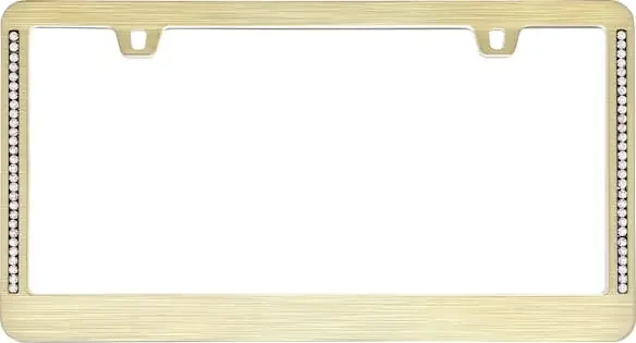 Cruiser Accessories 15001 Contemporary Series Diamondesque Neo License Plate Frame (Gold)