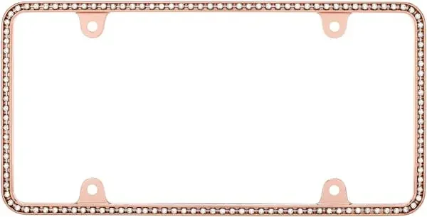 Cruiser Accessories 18000 Diamondesque License Plate Frame (Rose Gold, Clear)