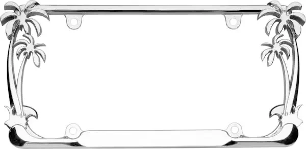 Cruiser Accessories 19003 Palm Tree License Plate Frame (Chrome)