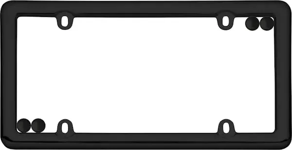 Cruiser Accessories 20650 Nouveau License Plate Frame (Black) with Fastener Caps