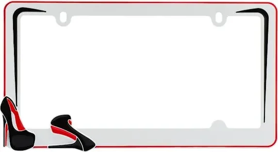 Cruiser Accessories 22001 Stiletto License Plate Frame (White)