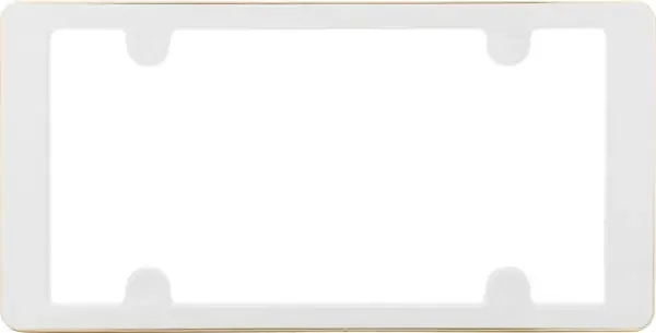 Cruiser Accessories 22002 Illusion License Plate Frame (White, Gold)