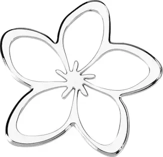 Cruiser Accessories 83033 3D-Cals Plumeria Automotive Decal (Chrome)