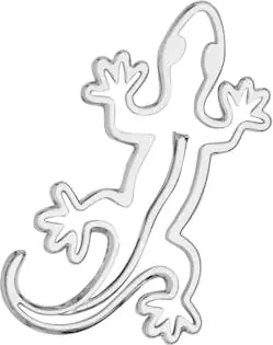 Cruiser Accessories 83053 3D-Cals Gecko Automotive Decal (Chrome)