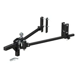 CURT 17355 TruTrack 2P Trunnion Weight Distribution Hitch with 2x Sway Control, 8-12K