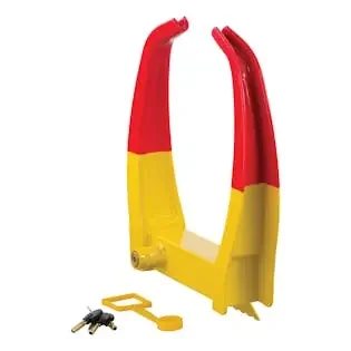 CURT 23175 Wheel Chock Lock (Yellow Powder Coat)