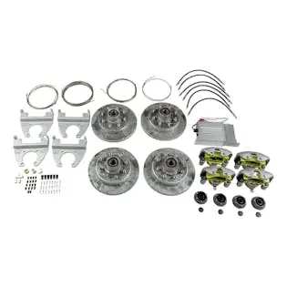 CURT 689410 Disc Brake Conversion Kit – 8,000-lb. Tandem Axle, 4-Bolt, 9/16″ Studs