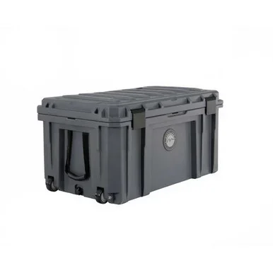 D.B.S. – Dark Grey 169 QT Dry Box with Wheels, Drain, and Bottle Opener