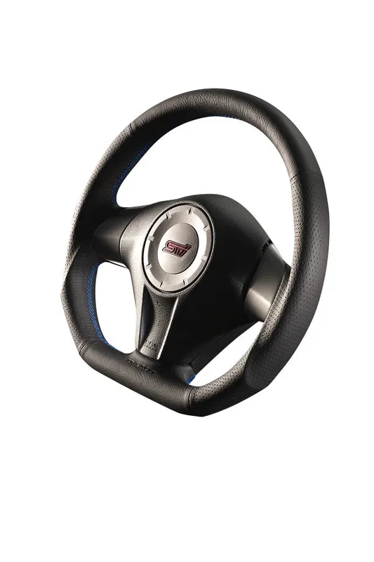 DAMD STEERING WHEEL For SUBARU EXIGA CROSSOVER 7 YA (H~) 15/4~ SS358-D-L Blue Stitch