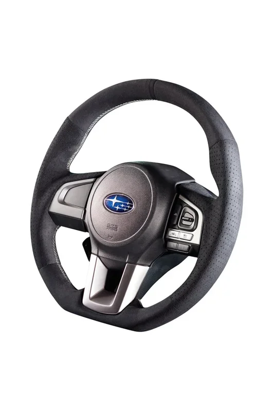 DAMD STEERING WHEEL For SUBARU FORESTER SJ (D~) 15/11~ SS362-RX Ultra suede × gray stitch