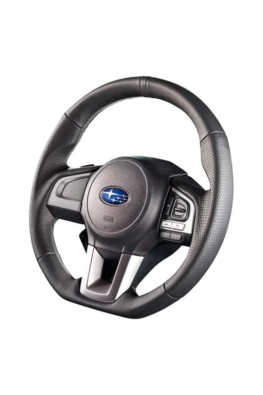 DAMD STEERING WHEEL For SUBARU XV GJ GP (E~) 15/10~ SS362-RX Black leather × gray stitching