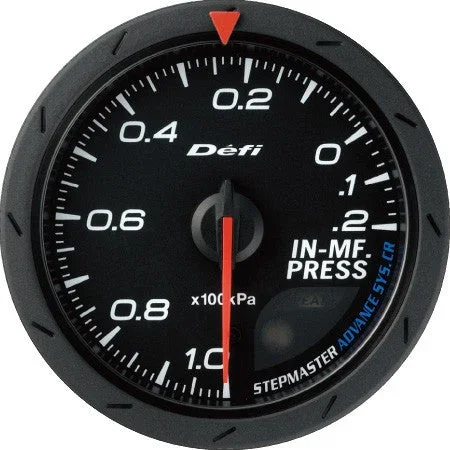 Defi Gauge Meter Advance CR Intake Manifold Pressure Meter (-100kPa to +20kPa) 60mm Black DF08802