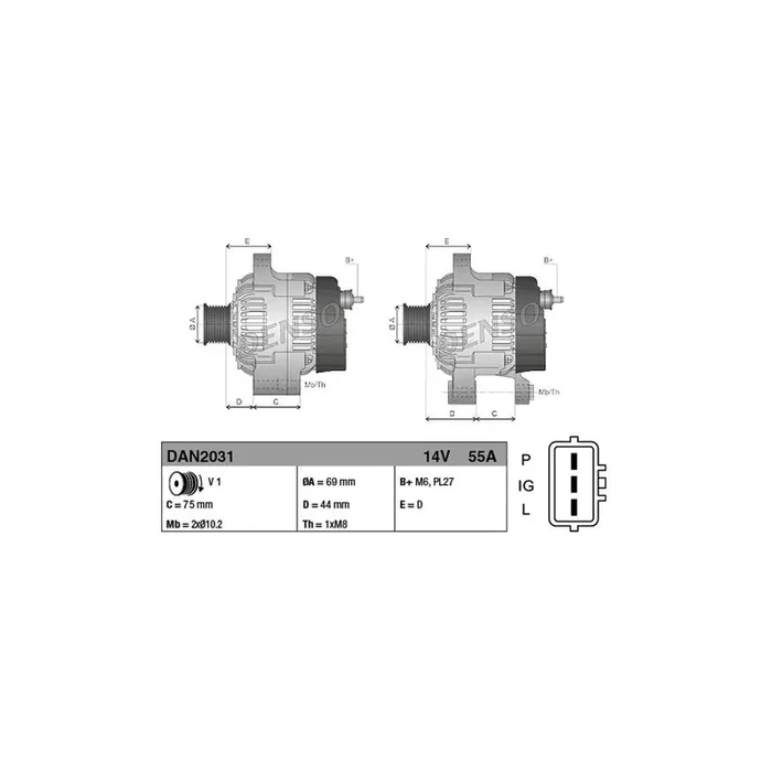 DENSO DAN2031 Alternator
