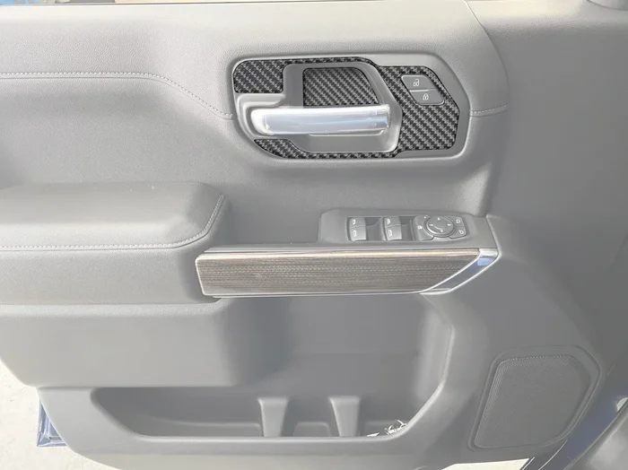 Door Handle Surround Accent Overlays Fits 2019-2021 Chevrolet Silverado