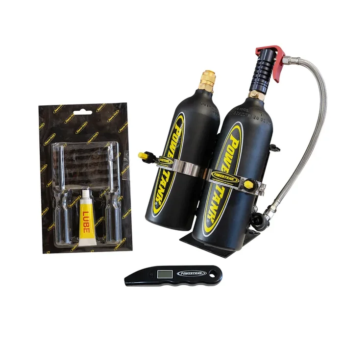 Double Barrel Bracket Power Shot ™ Trigger – SXS Two Bottle CO2 Air Up System Power Tank
