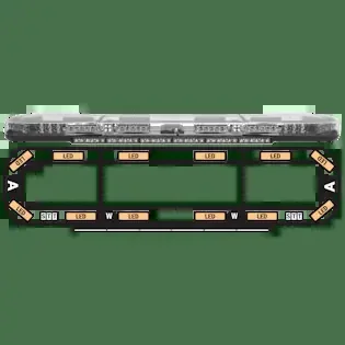 ECCO 14-00002-E Axios 14 Series Modular LED Lightbar (54″, 12 LEDs, DropLock Power Rails)