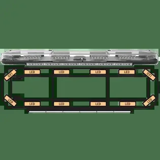ECCO 14-00006-E Axios 14 Series Modular LED Lightbar (48″, 12 LED/Safety, DropLock Power Rails)