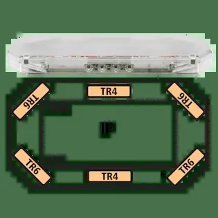 ECCO 21-00002-E 21 Series TIR LED Lightbar (22″, 6-LED, Amber)