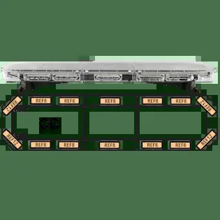 ECCO 27-00004-E 27 Series LED Lightbar (47″, 14 LEDs, Amber)
