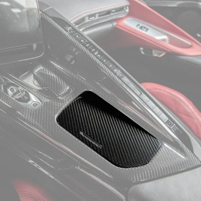 EOS 2020-2024 Chevrolet Corvette C8 Carbon Fiber Cup Holder Cover
