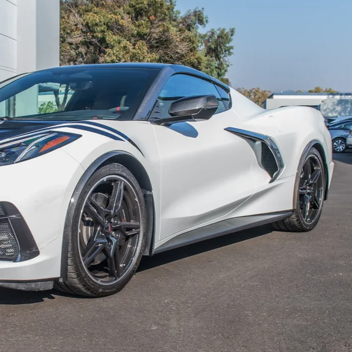 EOS 2020-2024 Chevrolet Corvette C8 Matte Black Side Skirts Rocker Panels